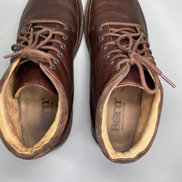 Born Nigel Boots Men's Size 11.5 Dark Brown Leather Lace Up Casual Ankle Chukka - Picture 10 of 14
